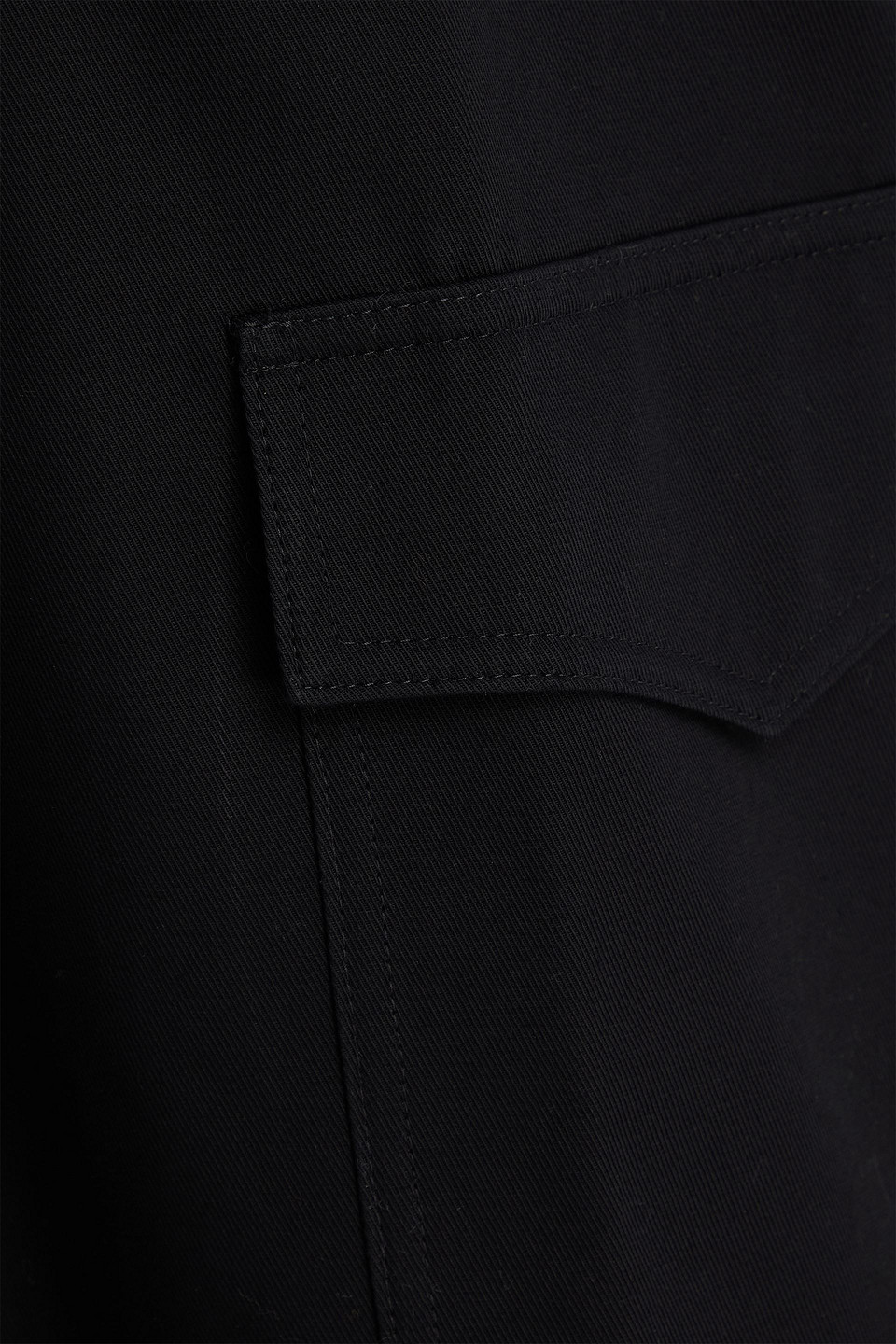 Totême Washed Cotton Overshirt Jacket Black In Black