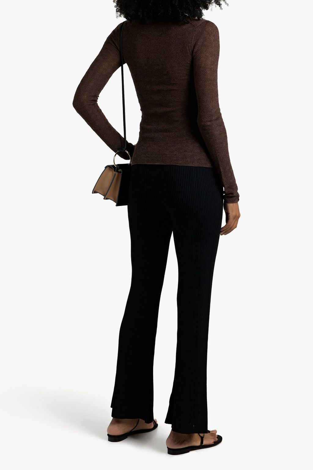 A.L.C. Marley pointelle-knit alpaca-blend cardigan