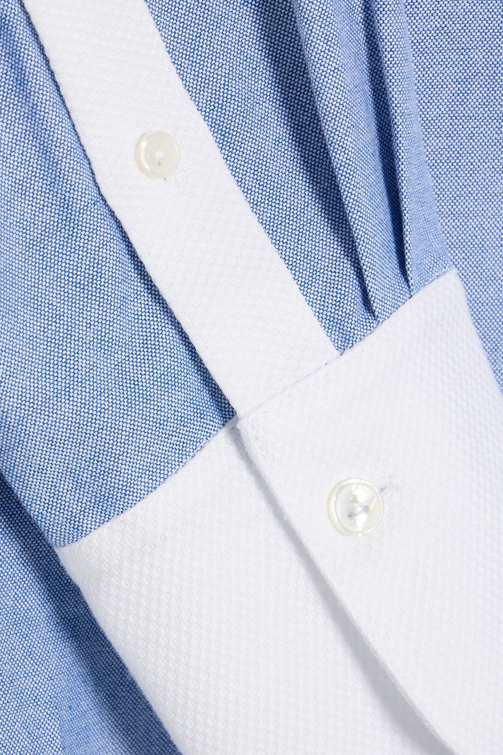 VERONICA BEARD Naya cotton Oxford and piqué shirt