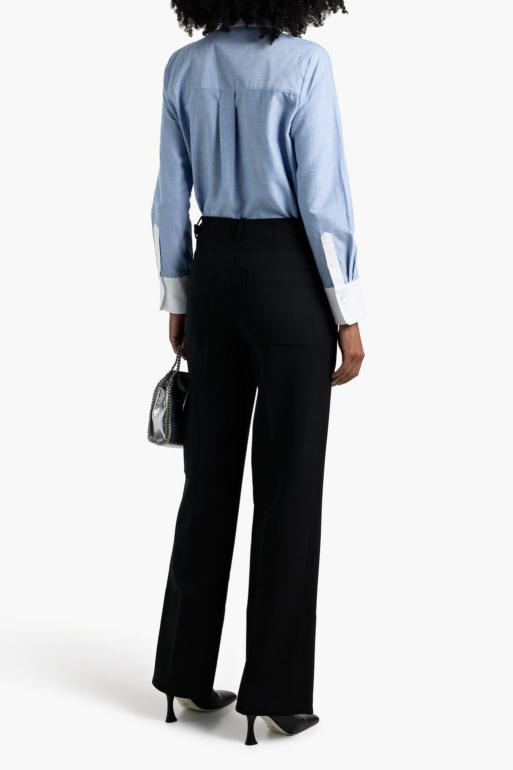 VERONICA BEARD Naya cotton Oxford and piqué shirt