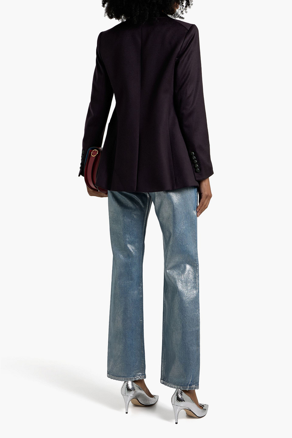 Veronica Beard Ellette Dickey Double-breasted Cashmere-felt Blazer In Blue