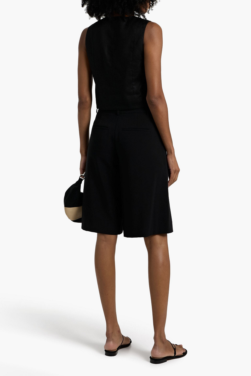 A.l.c A. L.c. Noa Linen-blend Vest In Black