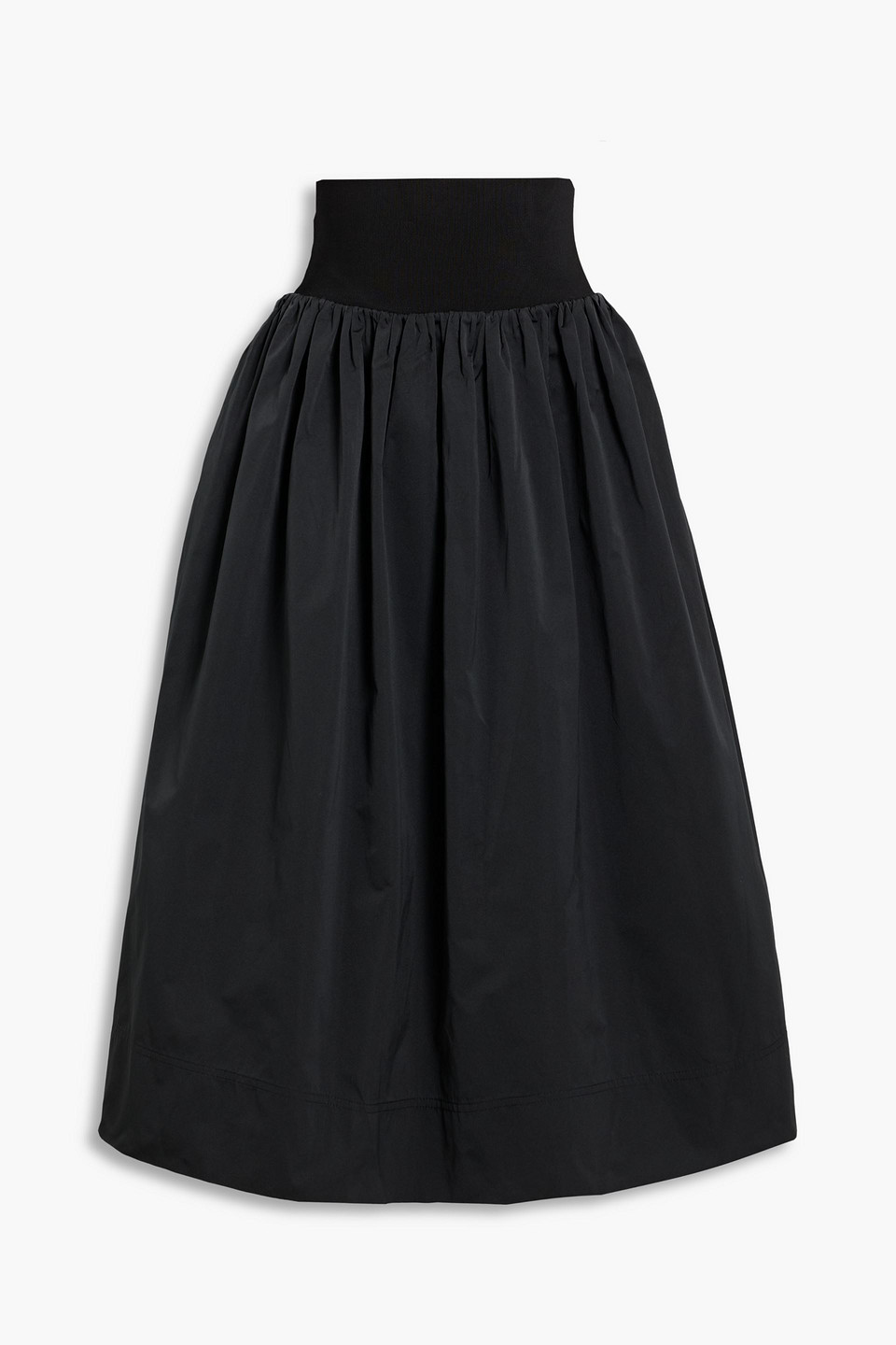 A.l.c Jackie Gathered Faille Midi Skirt In Black