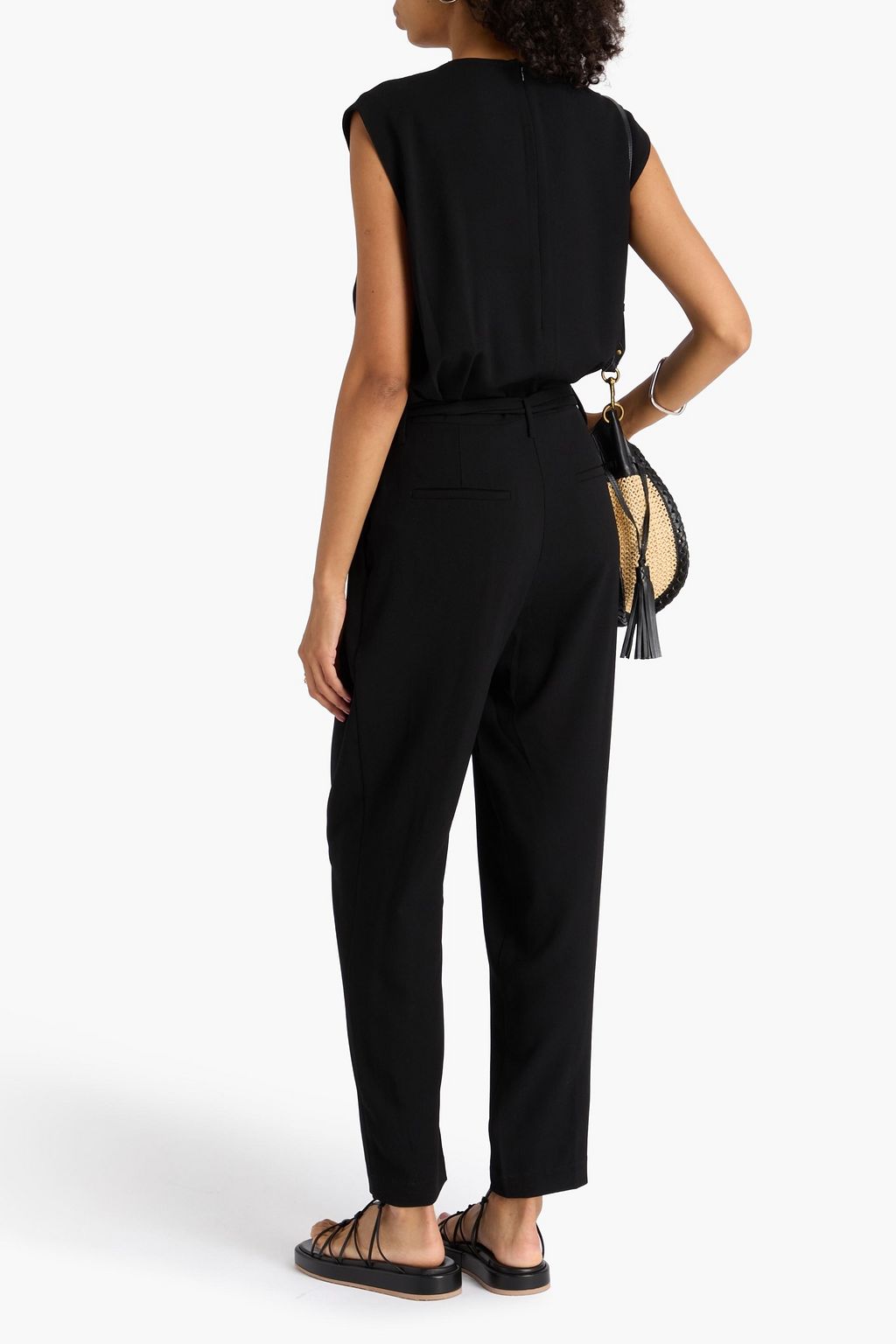 IRO Belted crepe jumpsuit