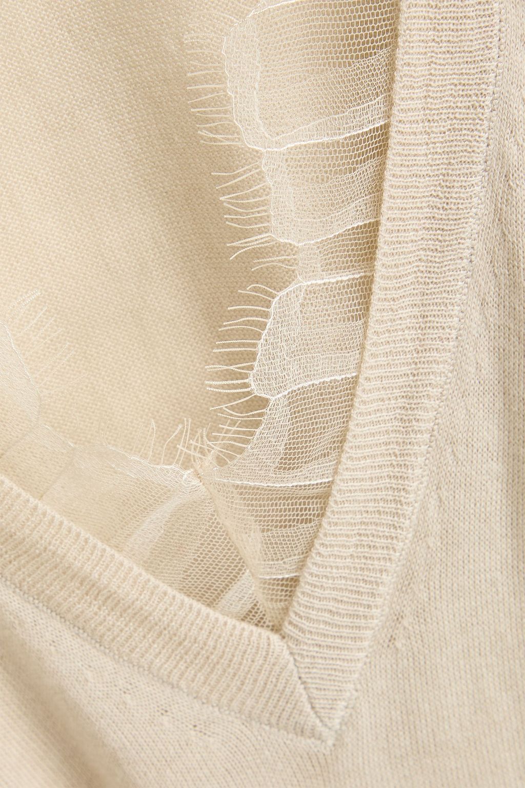 IRO Lace-trimmed cotton and silk-blend sweater