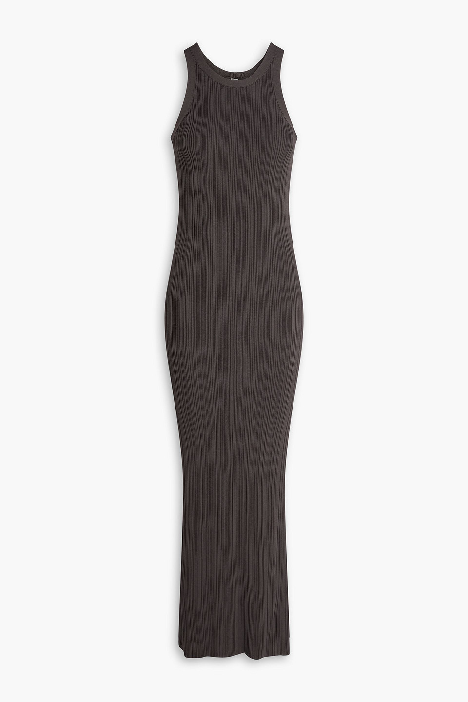 Totême Ribbed-knit Maxi Dress In Gray