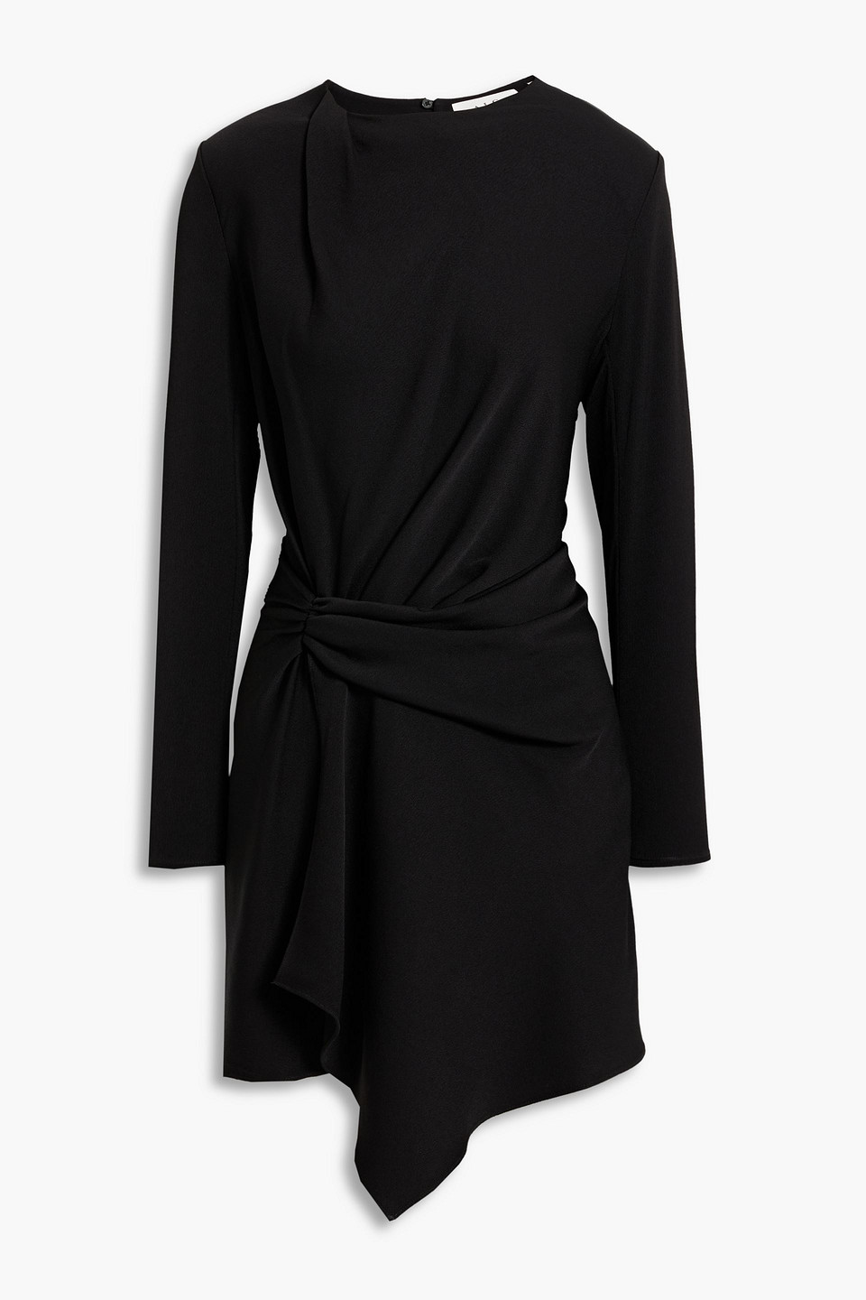 A.l.c Draped Crepe Mini Dress In Black