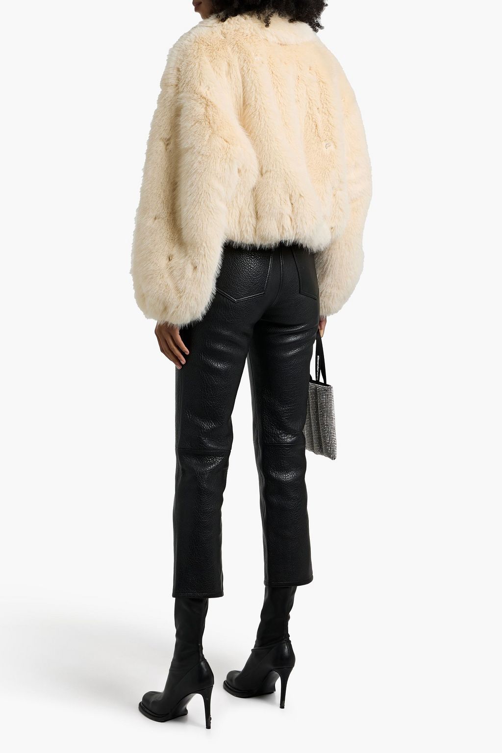 A.L.C. Esme crystal-embellished plush jacket