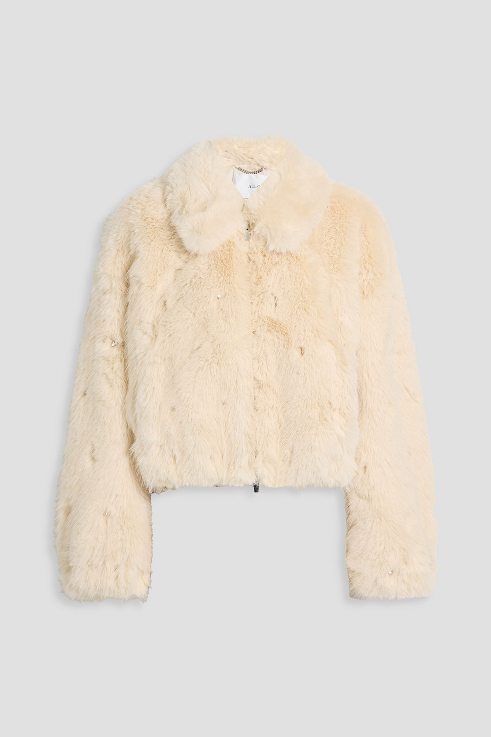 A.l.c Esme Crystal-embellished Plush Jacket In Neutral