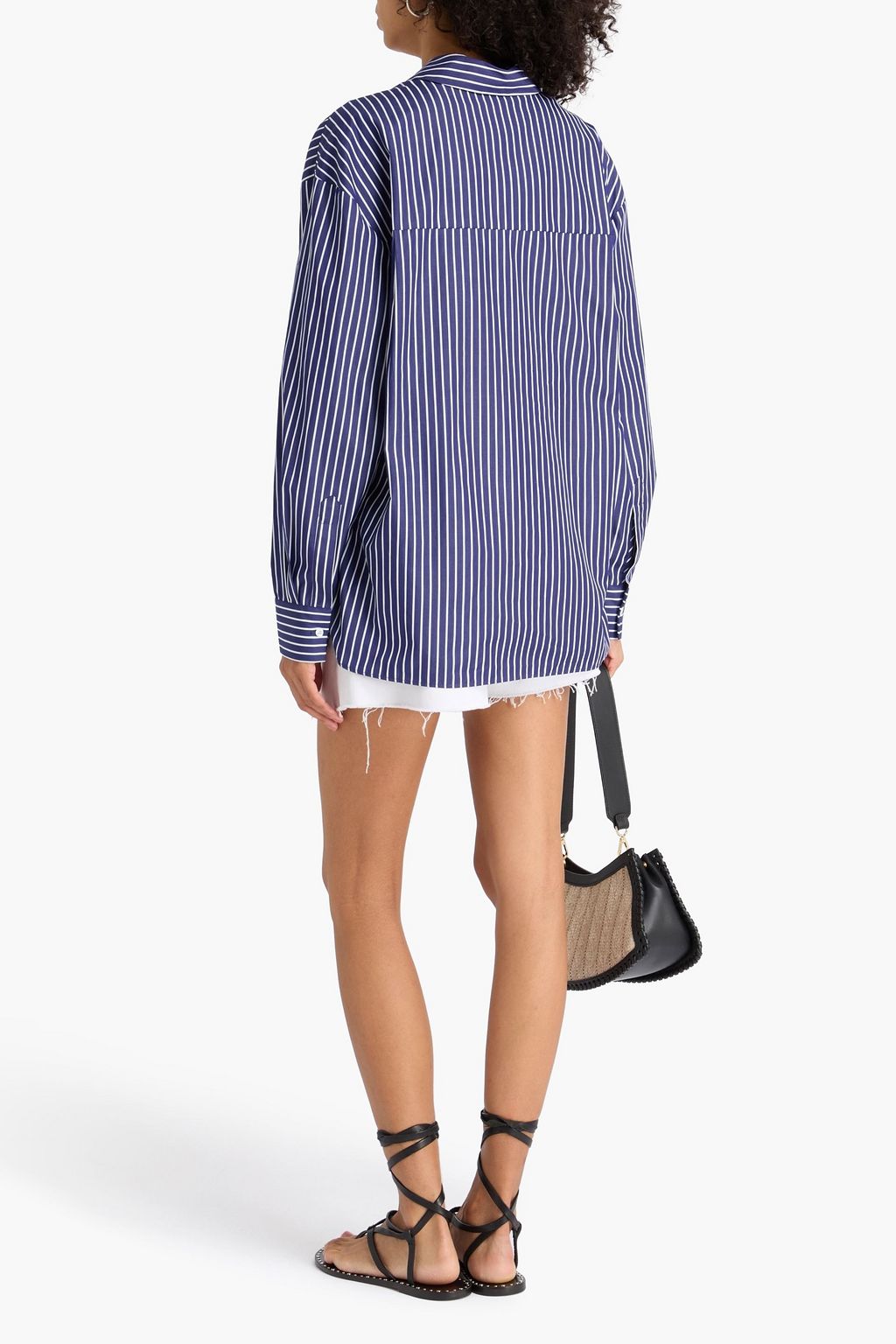 IRO Striped cotton-poplin shirt