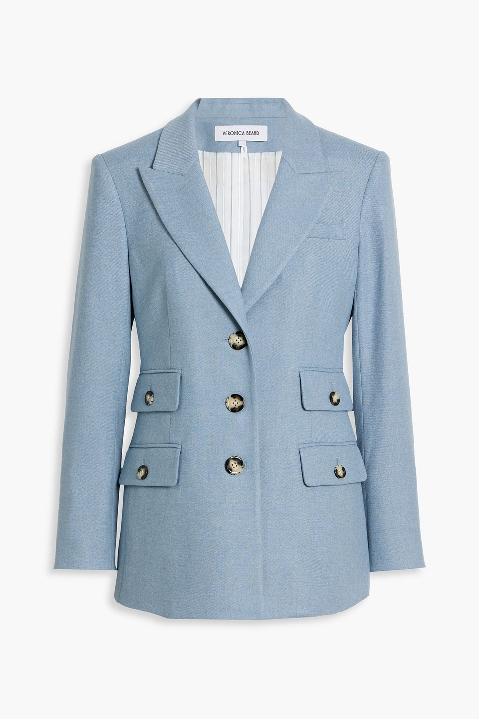 Veronica Beard Nalani Dickey Flannel Blazer In Blue