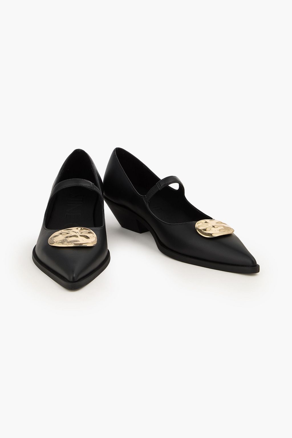 STINE GOYA Ergo Stone embellished leather Mary Jane pumps
