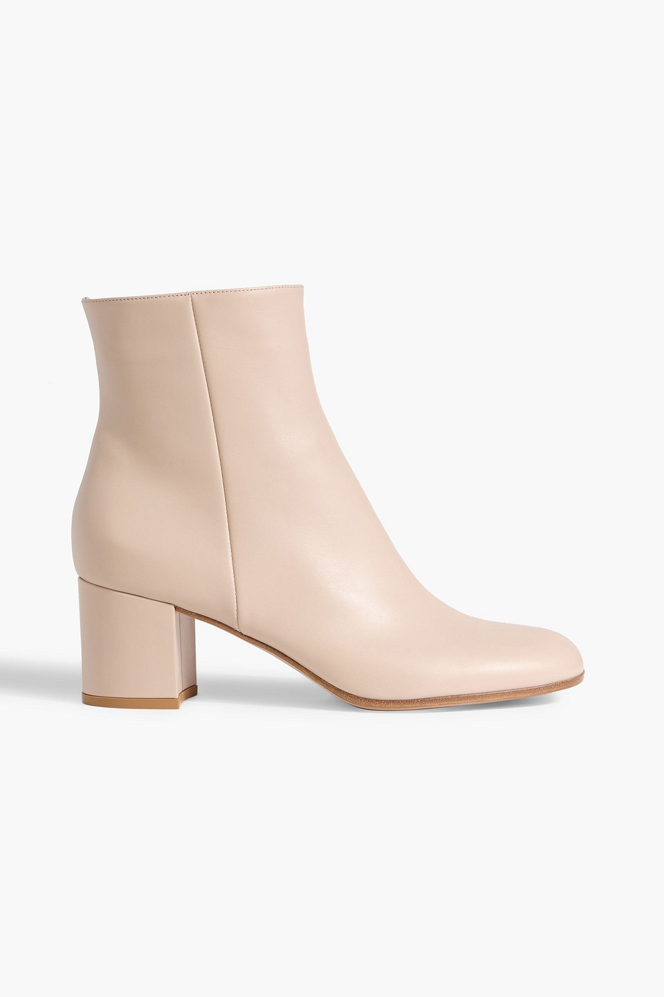 Gianvito Rossi Margaux Leather Ankle Boots In Pink