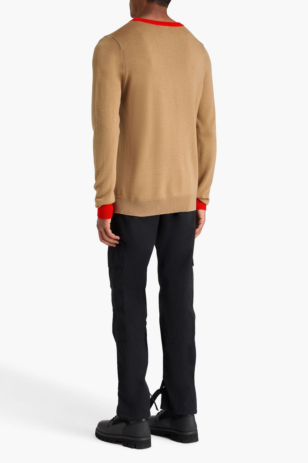 BOSS X PERFECT MOMENT Pullover aus Jacquard-Strick aus Merinowolle