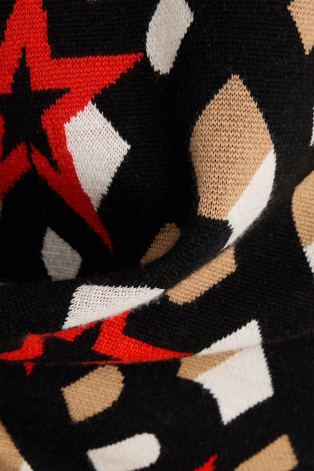 BOSS X PERFECT MOMENT Hoodie aus Jacquard-Strick aus Merinowolle