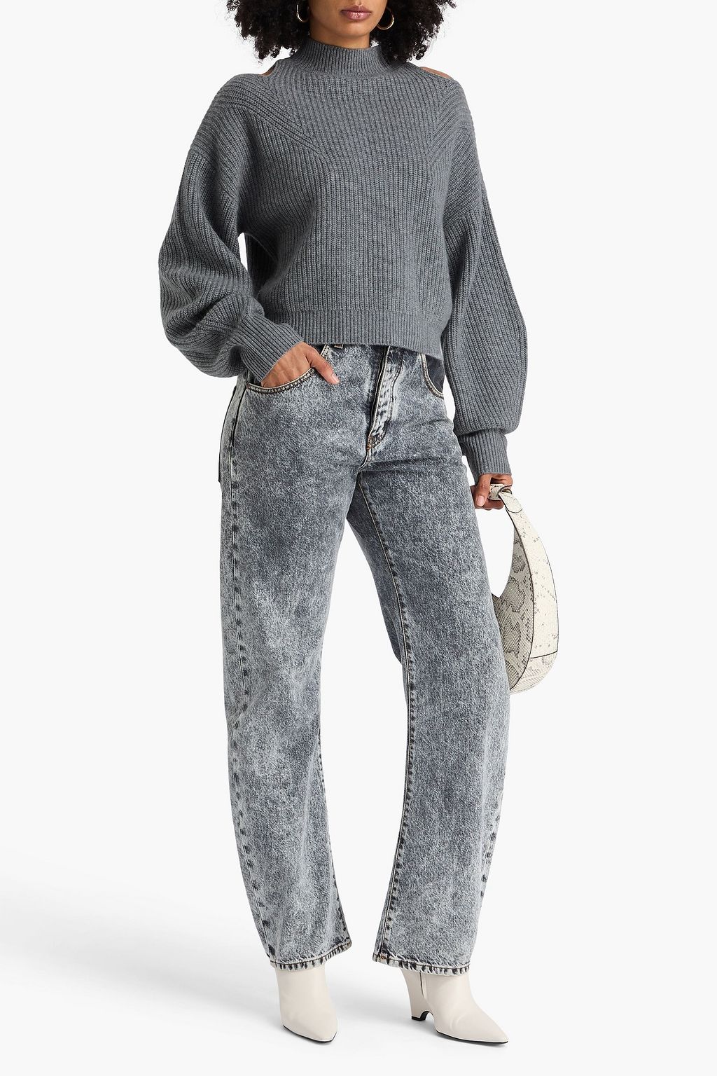IRO Cutout wool and cashmere-blend turtleneck sweater