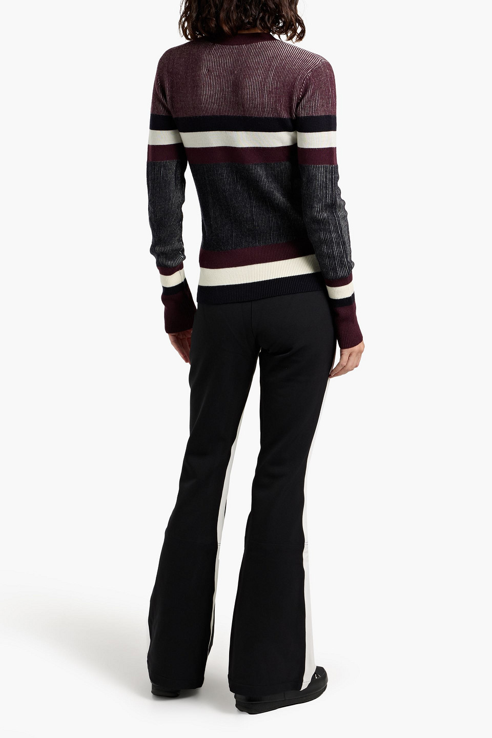 Erin Snow Phia Color-block Flared Ski Pants In Black