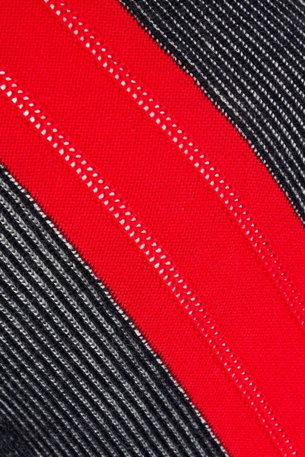 PERFECT MOMENT Ribbed intarsia merino wool-blend track pants