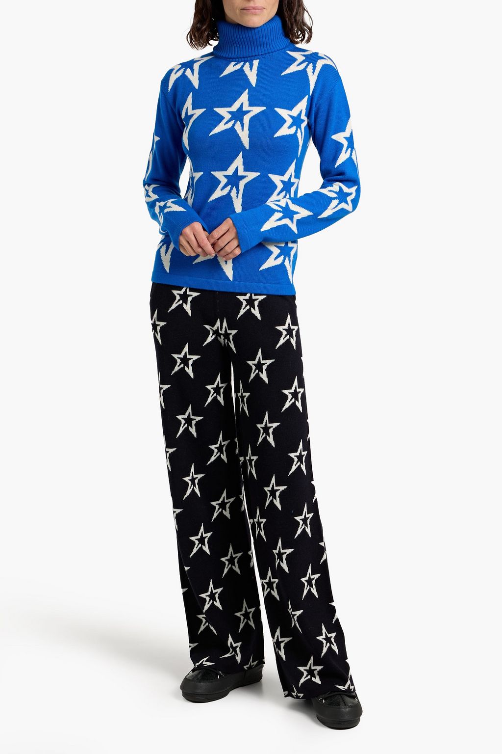 PERFECT MOMENT Intarsia merino wool track pants