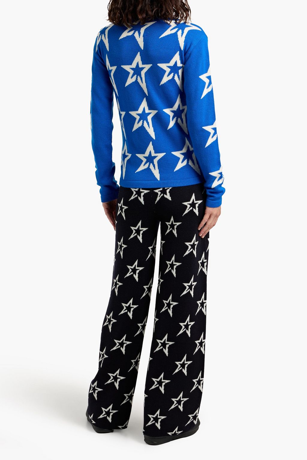PERFECT MOMENT Intarsia merino wool turtleneck sweater