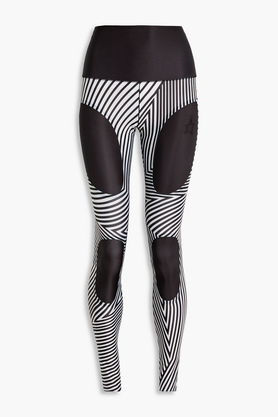 perfect moment - printed stretch-jersey leggings - black - xs