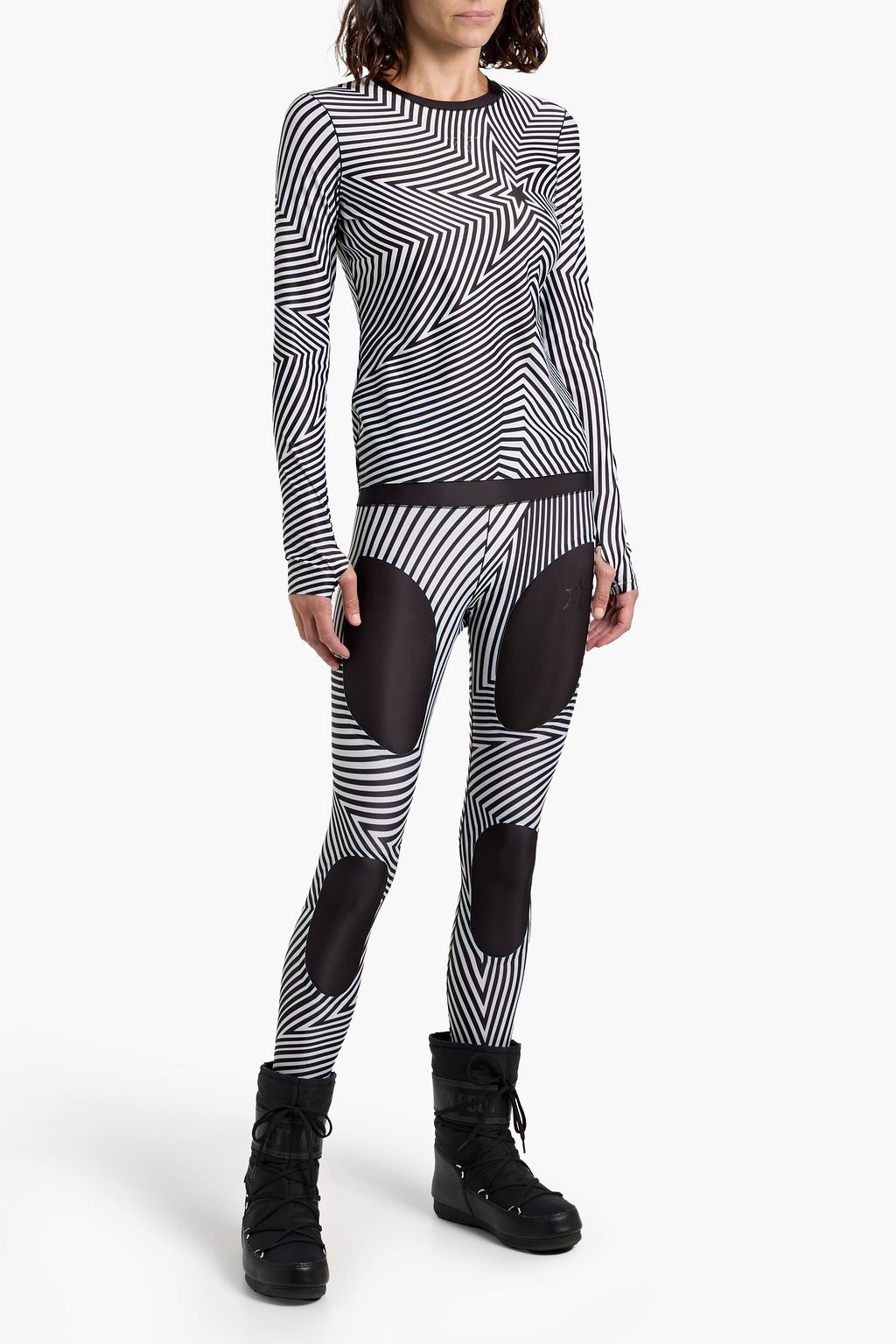 PERFECT MOMENT Printed stretch-jersey leggings