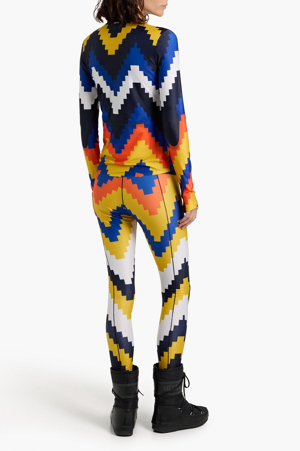 Perfect Moment Printed Stretch Base Layer In Blue