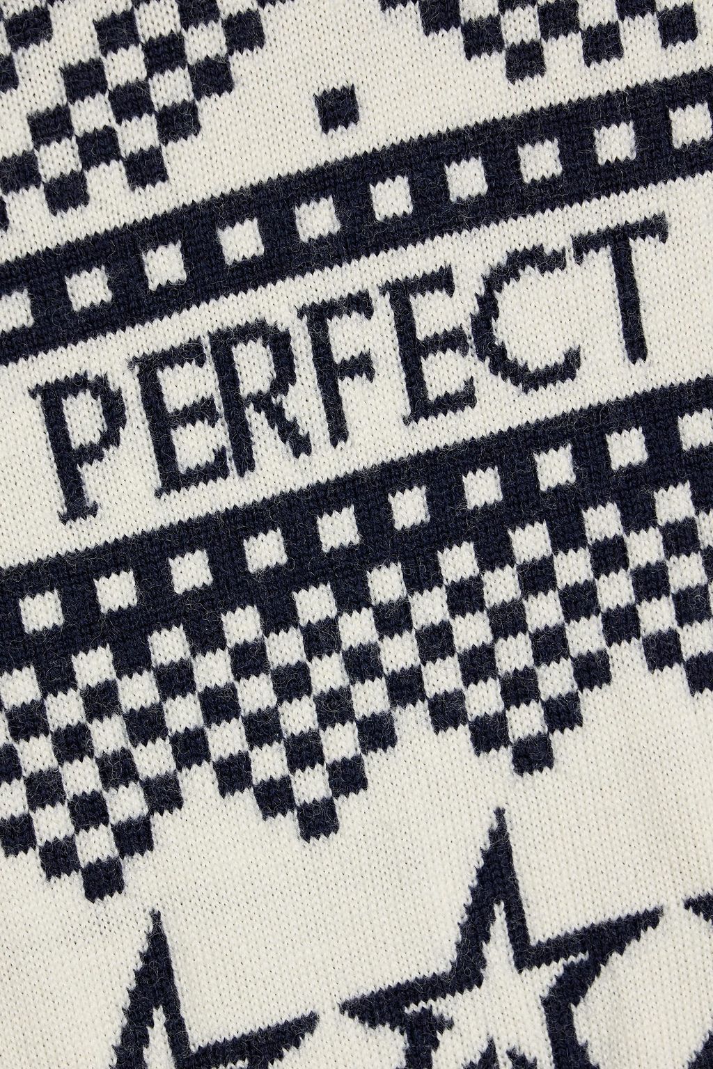 PERFECT MOMENT Intarsia merino wool turtleneck sweater