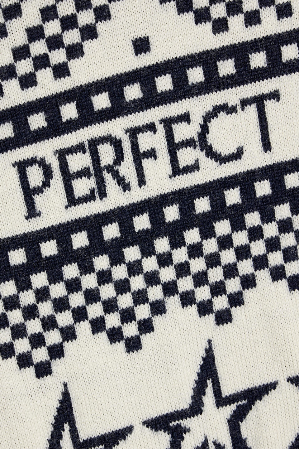 Perfect Moment Intarsia Merino Wool Turtleneck Sweater In Neutral