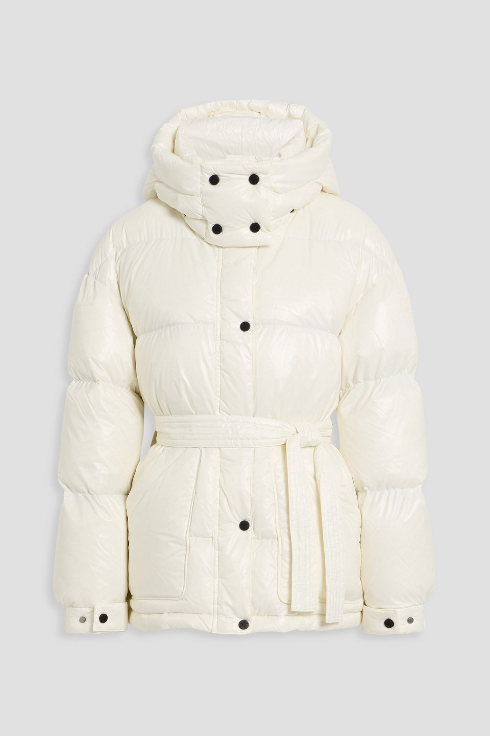 Perfect Moment Maya Quilted Hooded Down Ski Jacket In Neutral