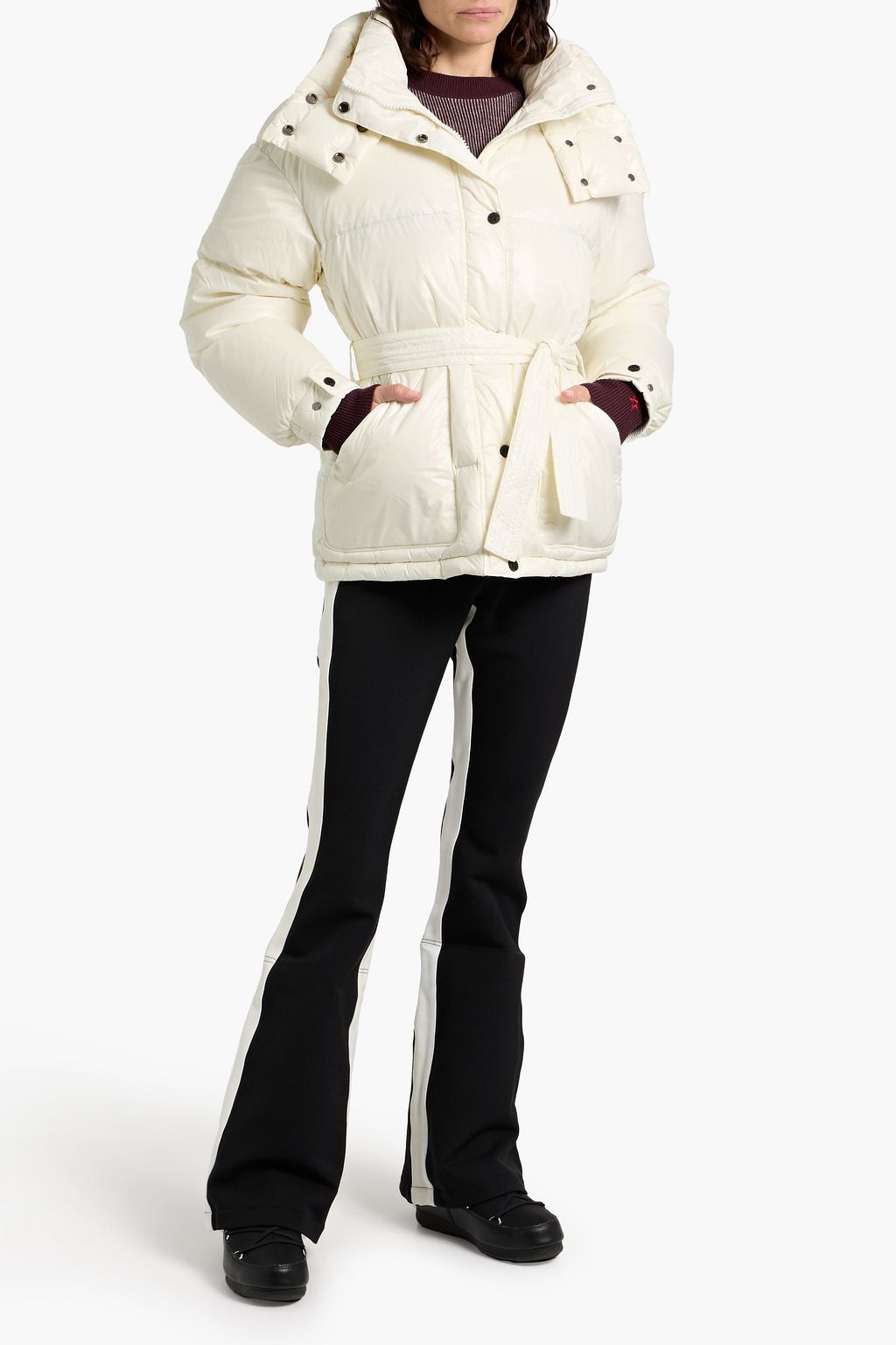 PERFECT MOMENT Maya quilted hooded down ski jacket
