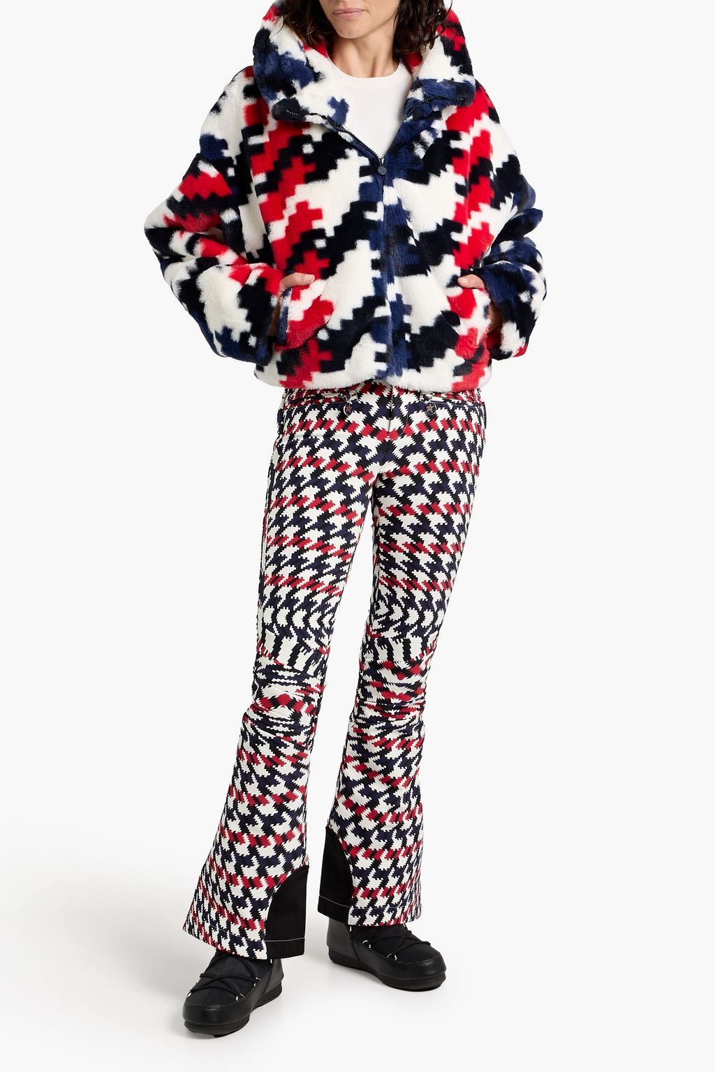 PERFECT MOMENT Skijacke „Noelle“ aus Plüsch mit Print