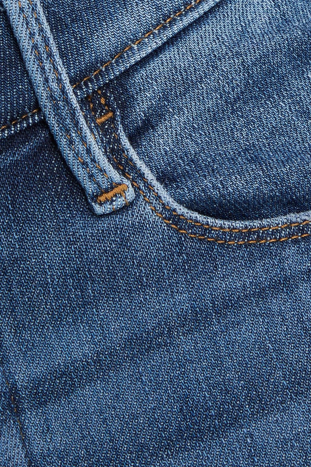 FRAME Le High Straight faded high-rise straight-leg jeans