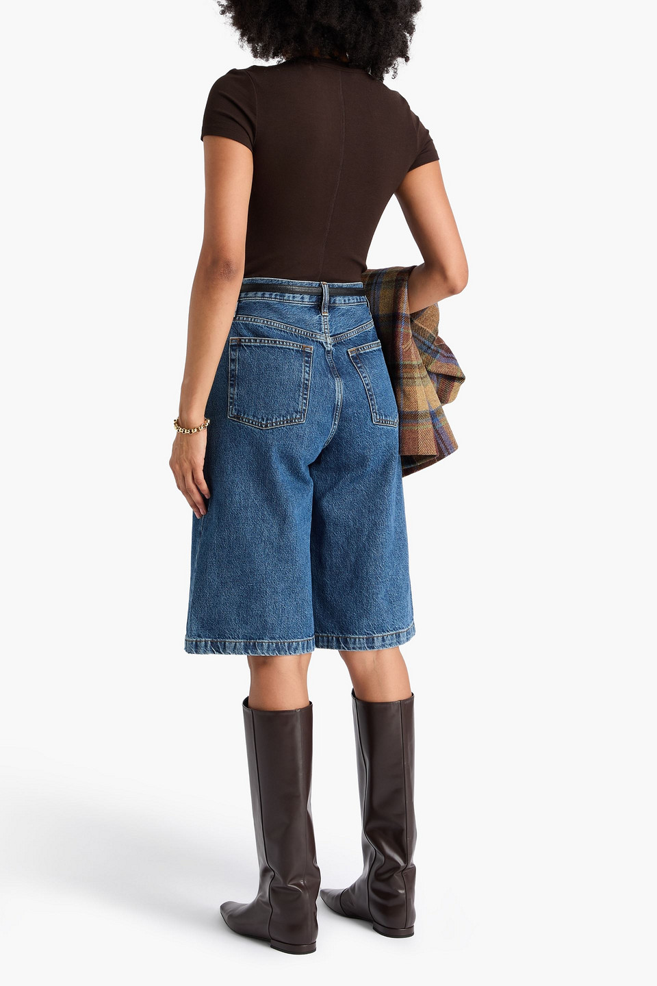  Frame - Modal-blend Jersey Top - Brown - L 