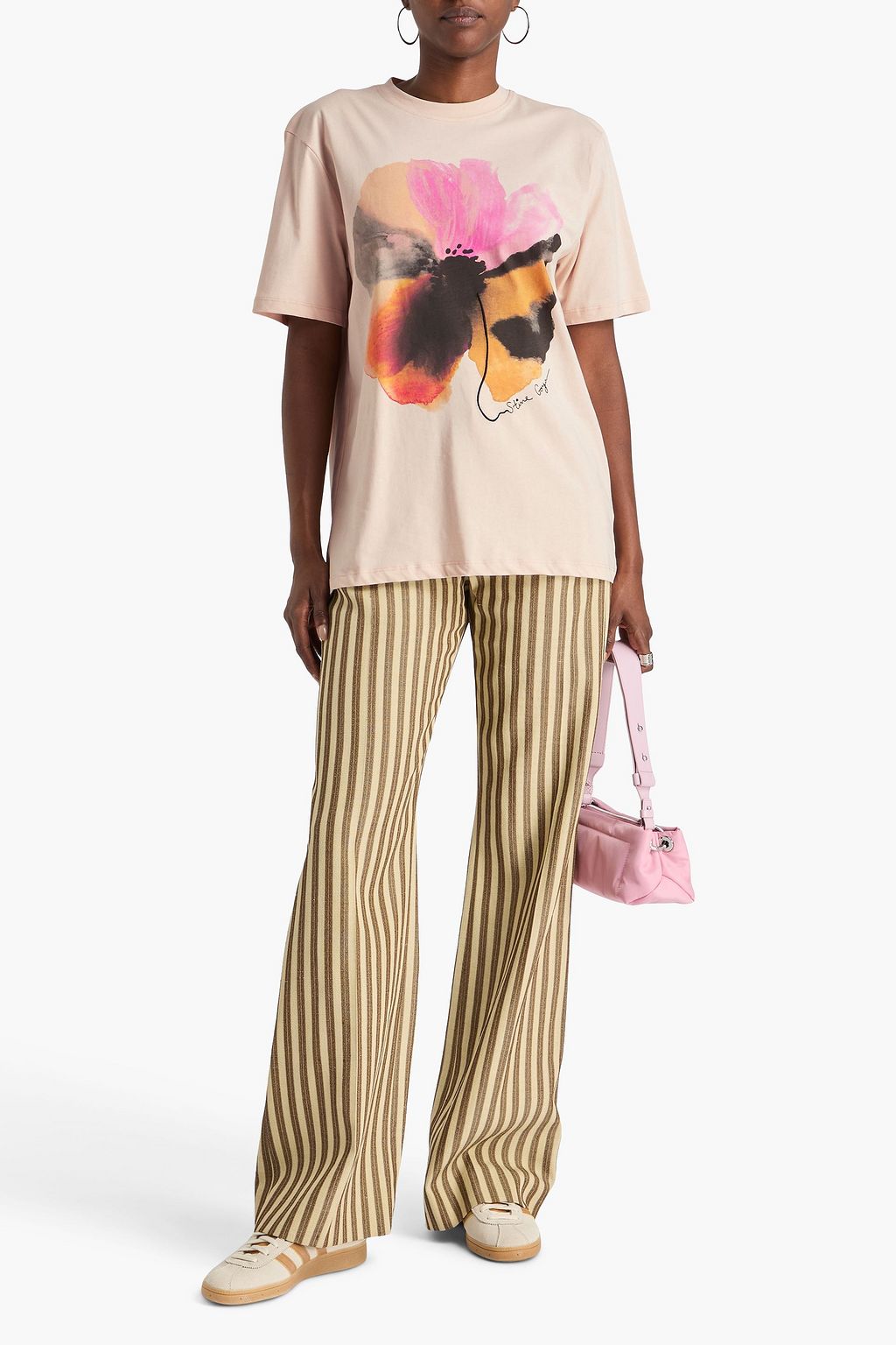 STINE GOYA Printed cotton-jersey T-shirt