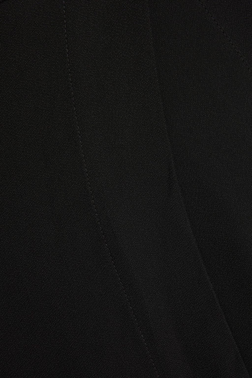 TOTEME Pleated crepe-satin maxi wrap skirt