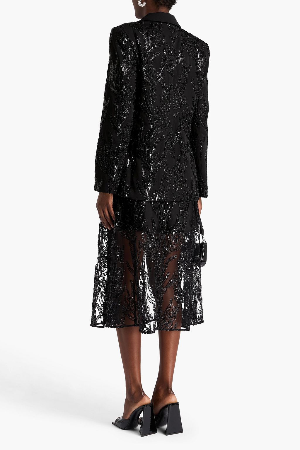 STINE GOYA Sequined twill blazer