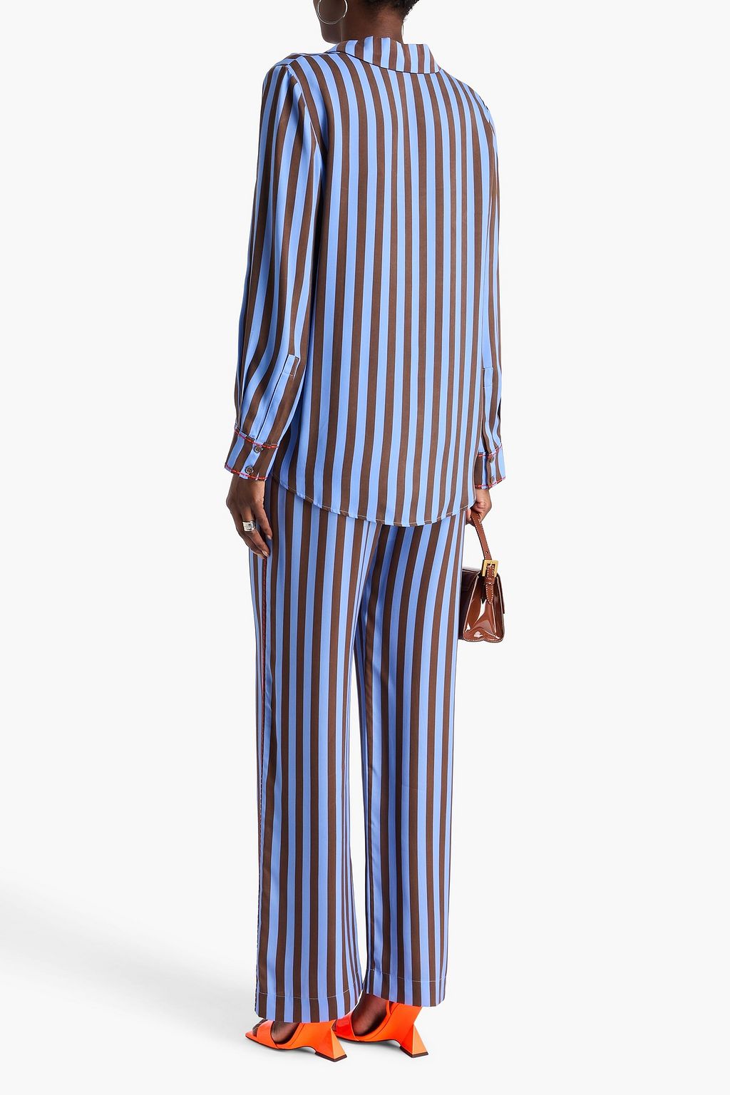 STINE GOYA Striped satin shirt