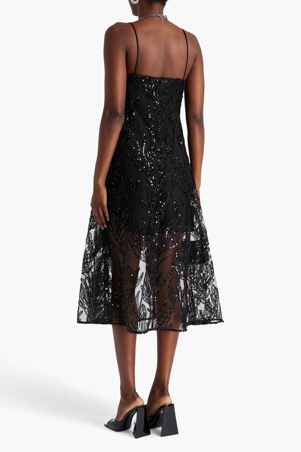 STINE GOYA Midikleid aus Tüll mit Pailletten