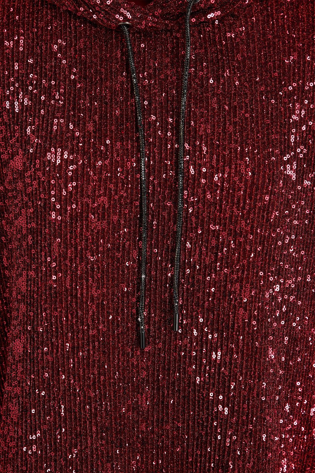 STINE GOYA Sequined jersey hoodie
