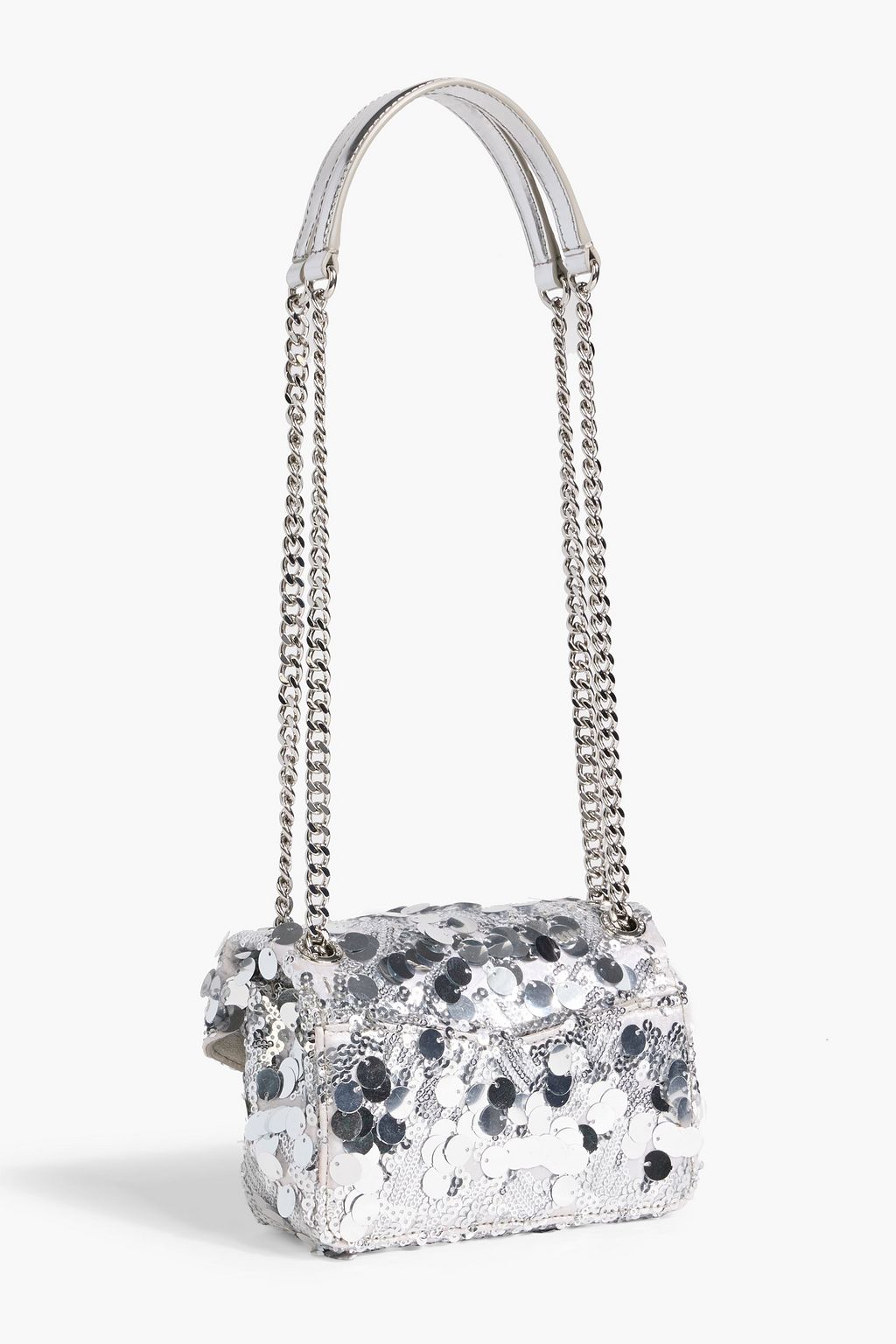 SANDRO Sequined satin shoulder bag