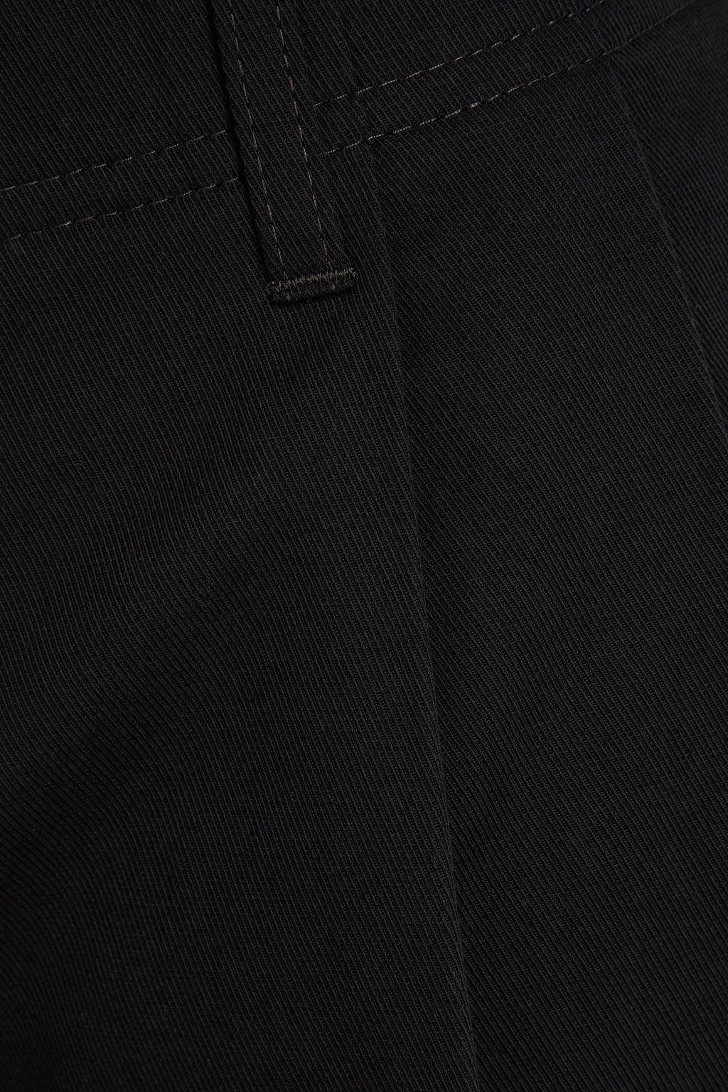 TOTEME Pleated cotton-twill straight-leg pants
