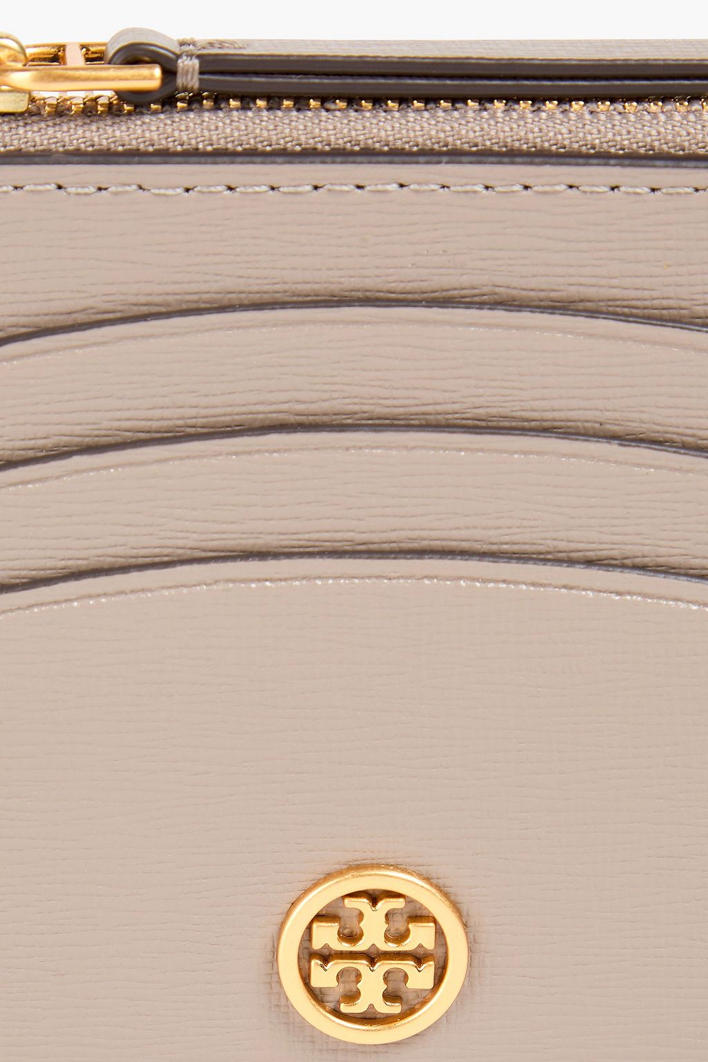 TORY BURCH Robinson textured-leather cardholder