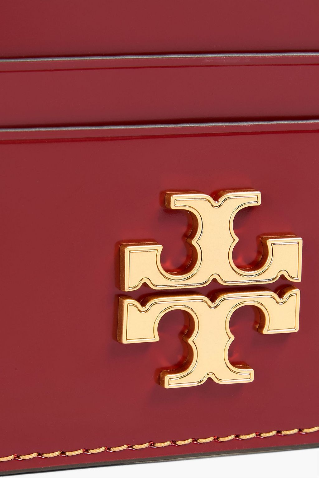 TORY BURCH Glossed-leather cardholder