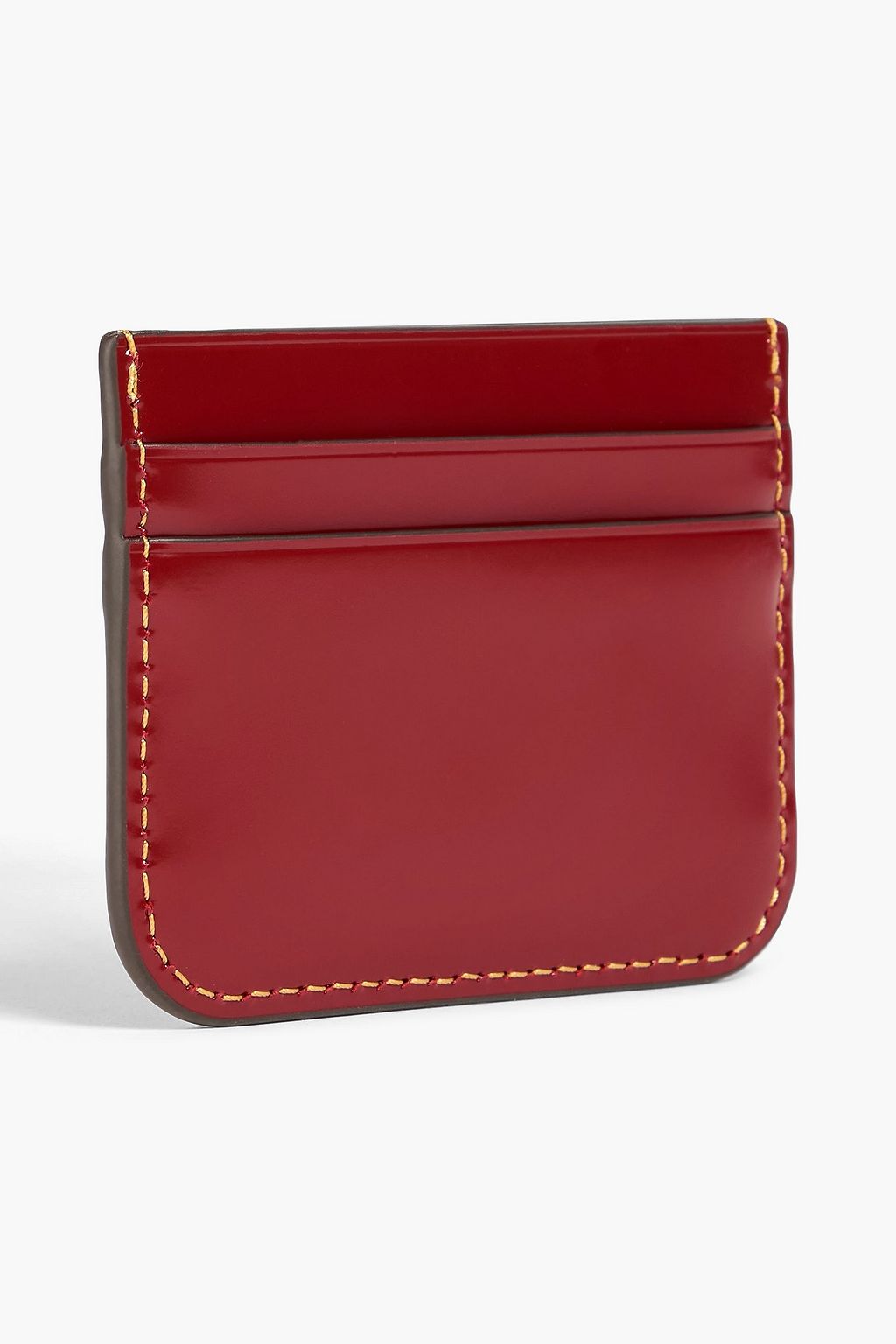 TORY BURCH Glossed-leather cardholder