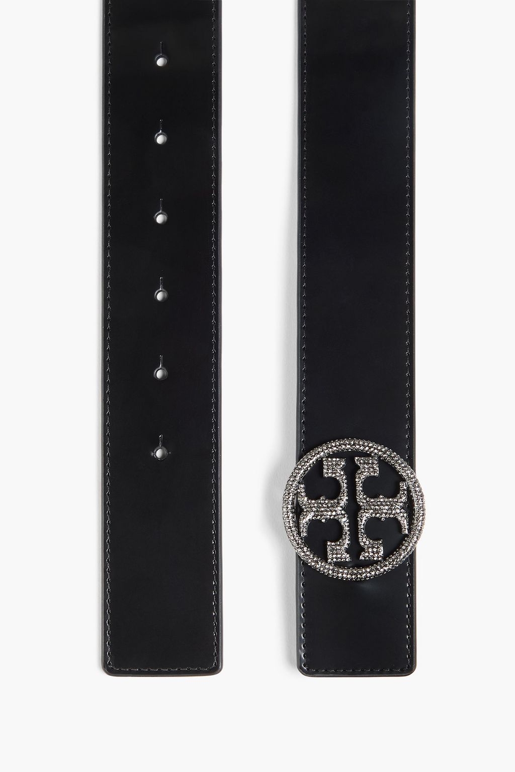 TORY BURCH Miller crystal-embellished leather belt