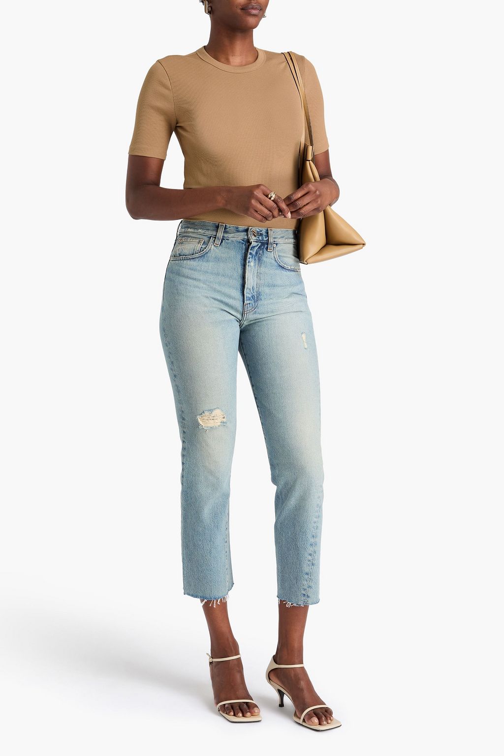TOTEME Stretch cotton-blend jersey T-shirt
