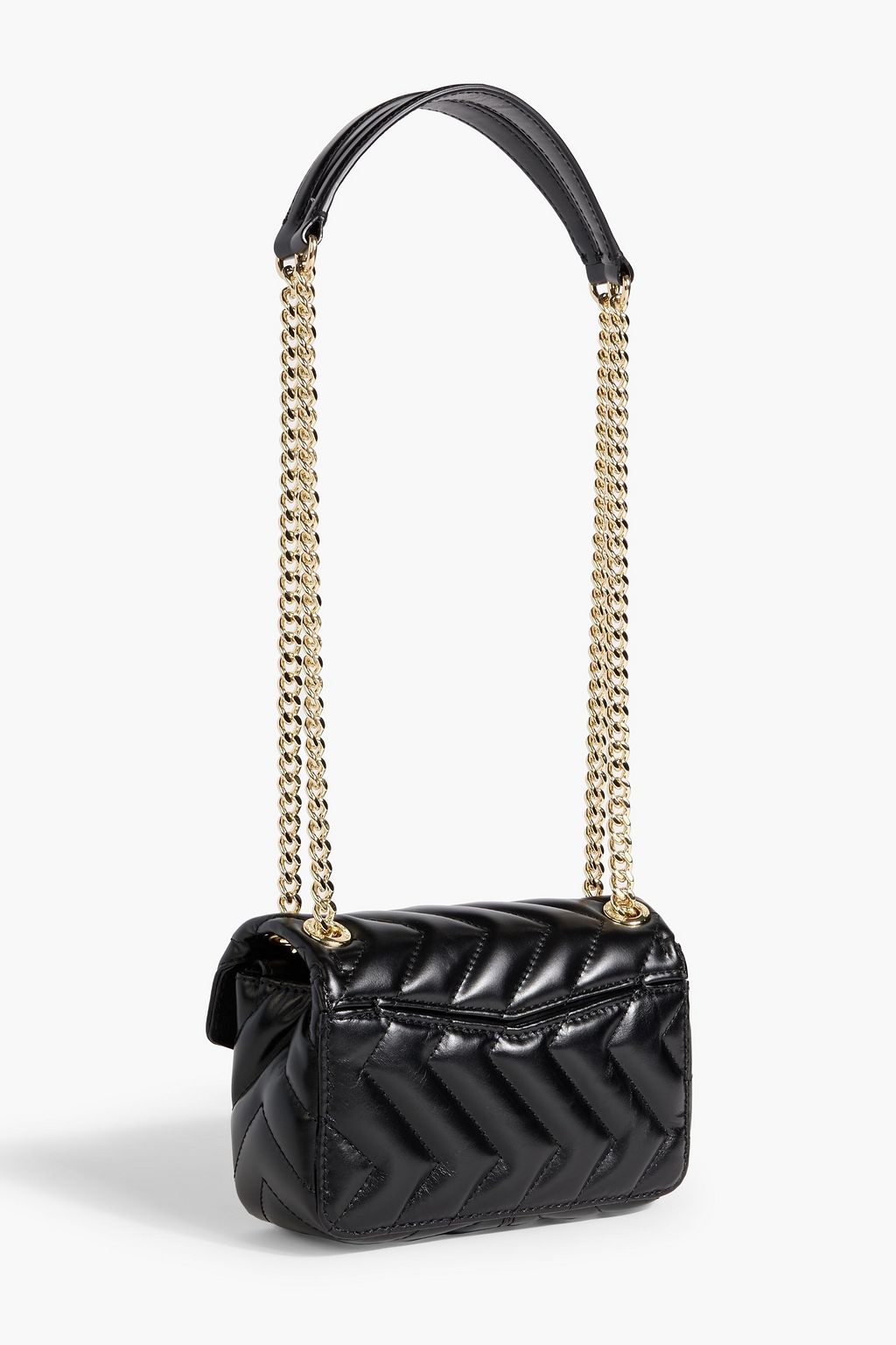 SANDRO Quilted leather shoulder bag