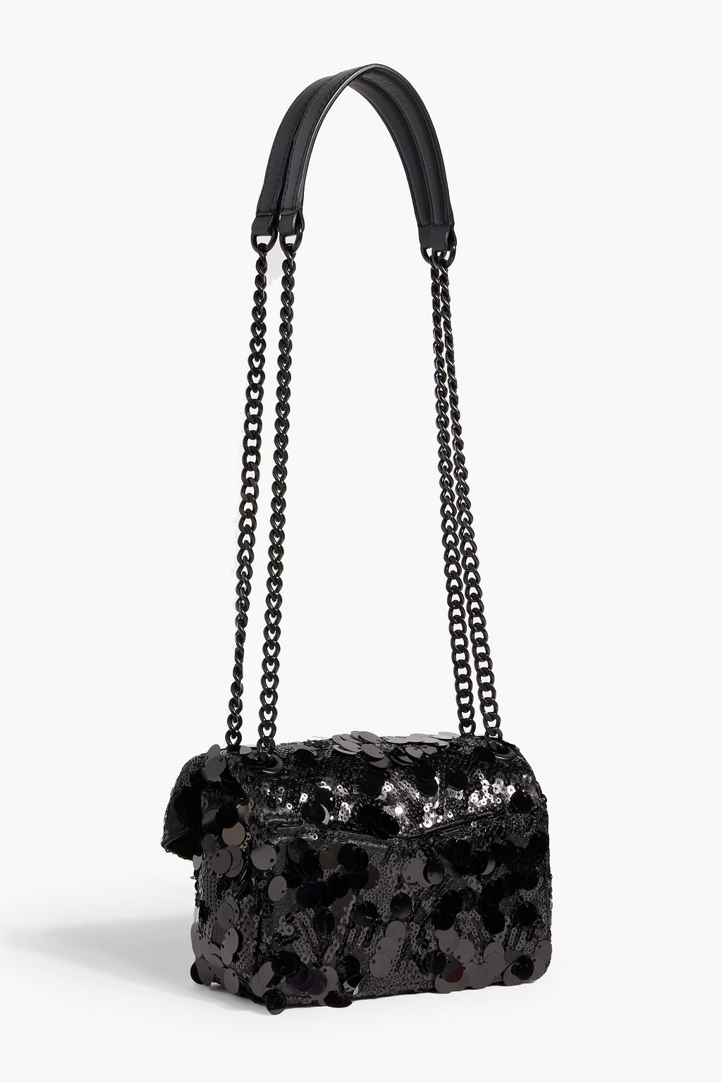 SANDRO Sequined satin shoulder bag