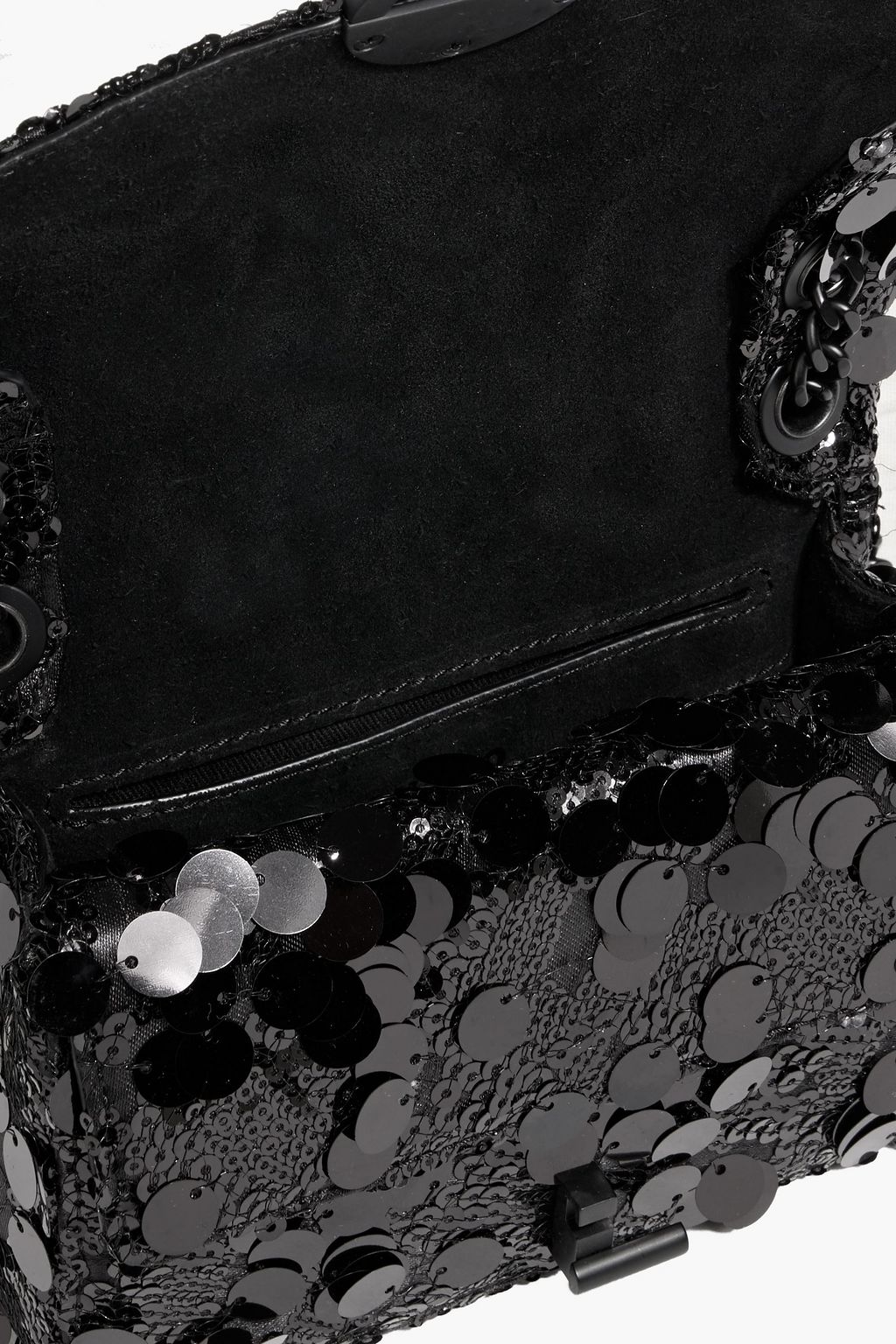 SANDRO Sequined satin shoulder bag